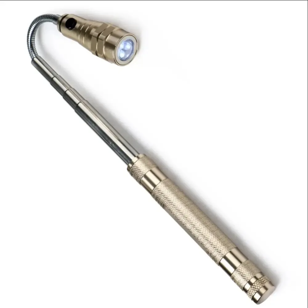 Telescopic Extension Flashlight  3xLED Lamp Portable Torch Flexible Head Flashlight Magnet Pickup tool mergency Light Lantern