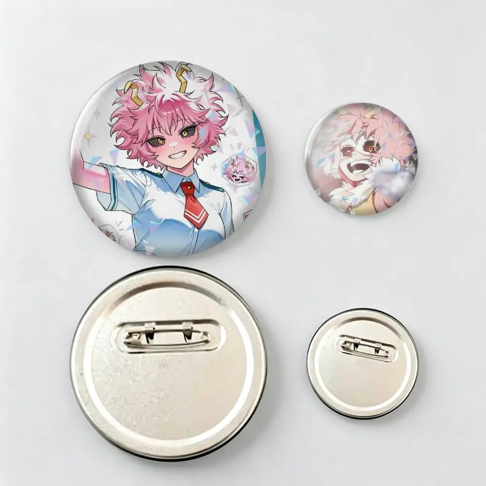Anime Cute Mina A-Ashido-o Brooch Metal Decorative Brooch Pins for Backpack Clothes Jacket Accessories,Souvenir.