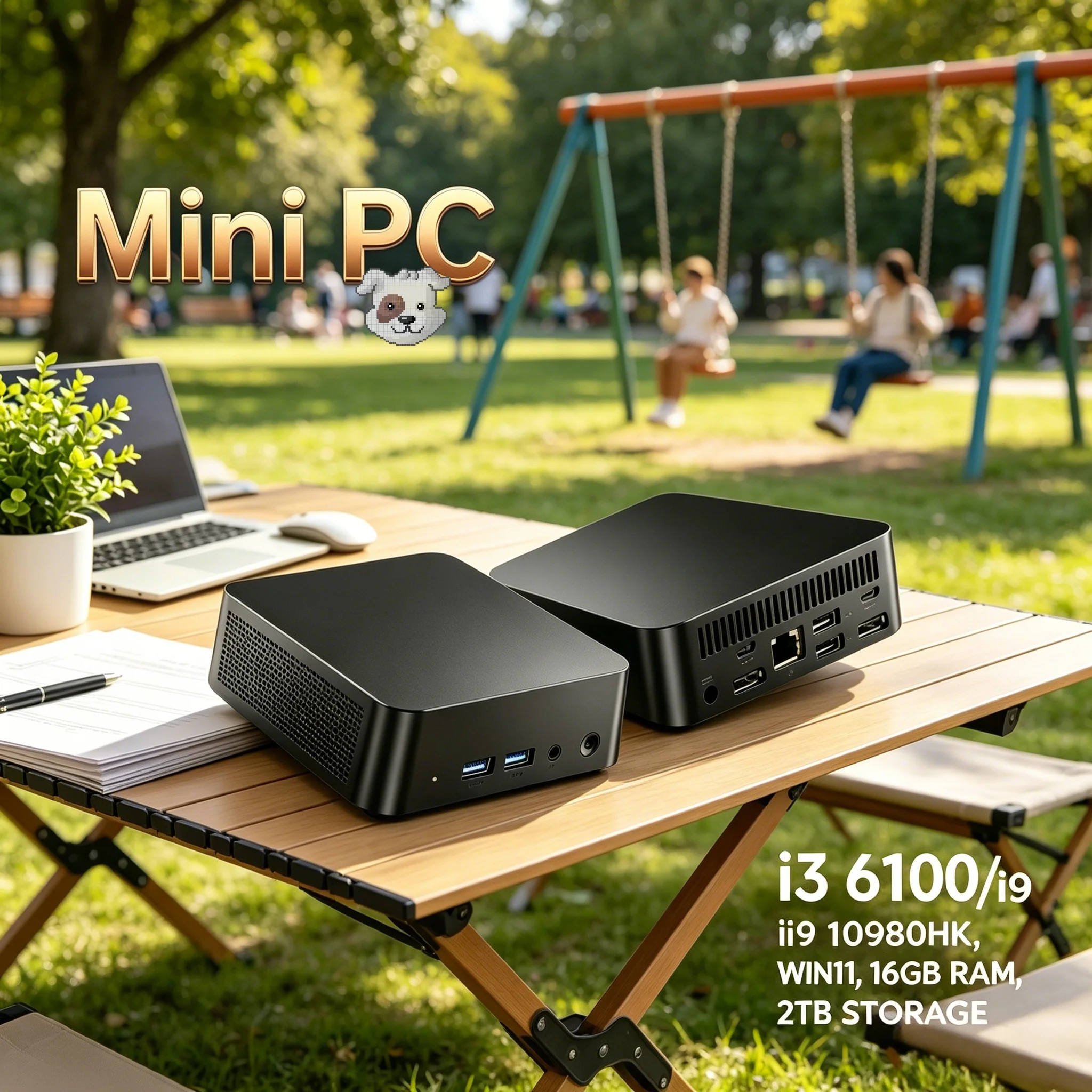 Laptop Compact Size Desktop Replacement Mini PC I9-10980HK 1TB/2TB Large SSD Stable Wireless Network Gaming Study Mini Host