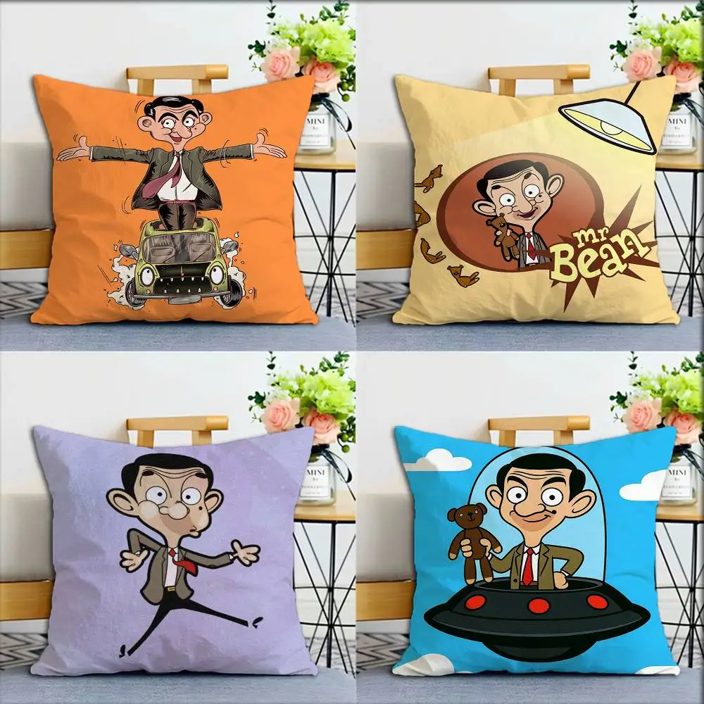 

Funny Mr.B-Bean World Various Sizes Square Pillow Case For Car Home Bedchamber Decor