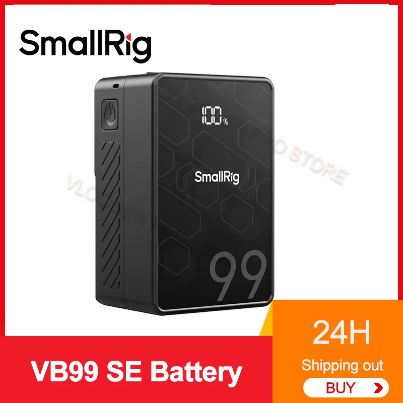 SmallRig 4823 VB99 SE 99Wh Mini V-Mount Battery 100W Fast Charging 6800mAh High-Capacity Type-C/D-TAP Input/Output Battery