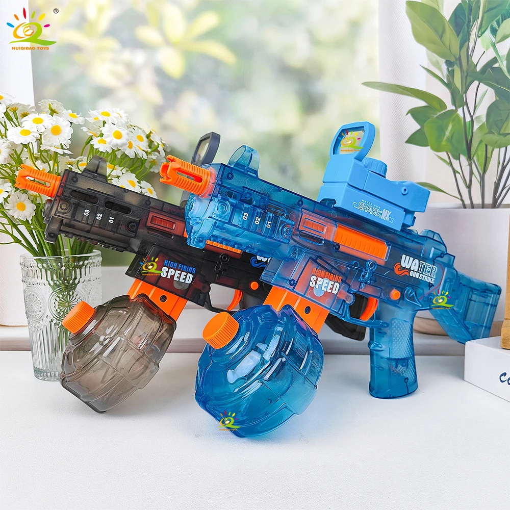 

Электрический водяной пистолет HUIQIBAO. Новый дизайн для дистанционной съемки. Подходит для командных соревнований в бассейне.