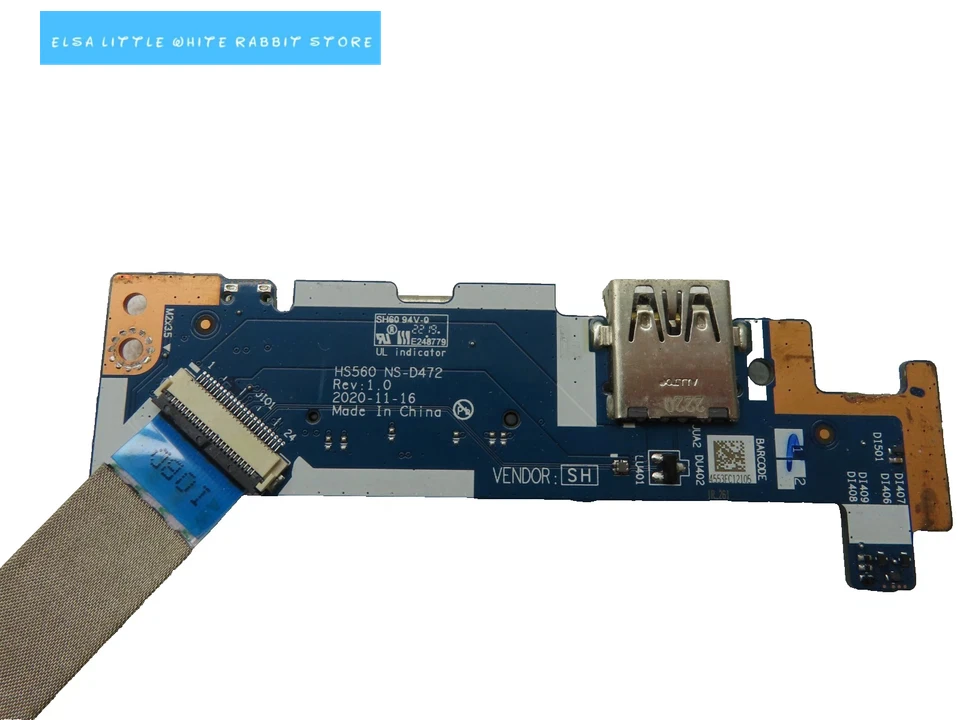 FOR Lenovo IdeaPad 3 15ITL6 15.6 USB Power Button Card Reader Board w Cable NS-D472
