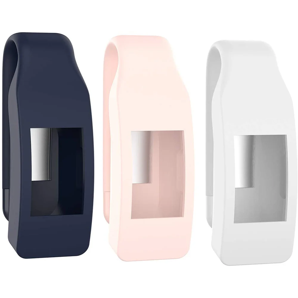 3 Pack Clips Suit for Fitbit Inspire/Inspire HR Clips with Steel Sheet, Silicone Accessory