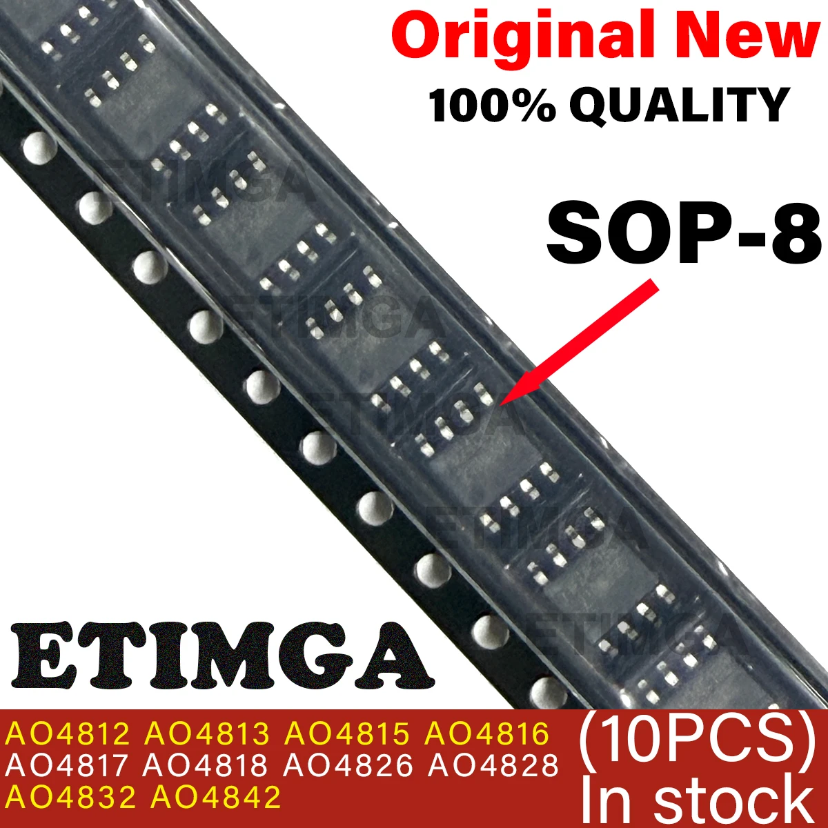 (10pcs)100% New AO4812 AO4813 AO4815 AO4816 AO4817 AO4818 AO4826 AO4828 AO4832 AO4842 sop-8 Chipset