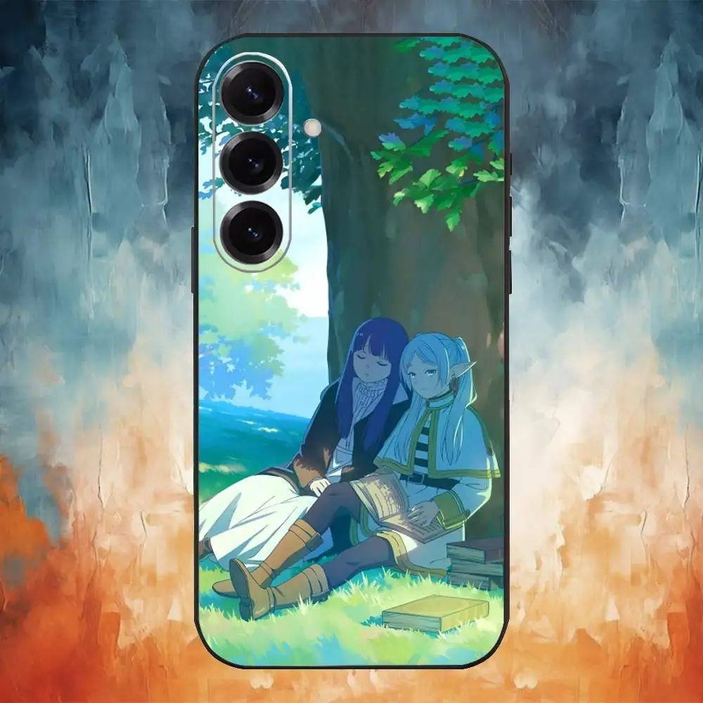 Custodia per telefono S-Sousou No F-Frieren per Samsung Galaxy A73, A72, A71, A70, A53, A52, A51, altre cover nera morbida