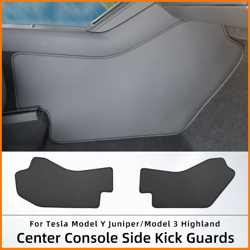 

Для Tesla Model Y Juniper Model 3 Highland Center Control Боковая противоударная накладка Кожаный противообрастающий коврик для ног Автомобильные аксессуары