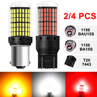 2/4 PCS 1156 BA15S BAU15D 7443 W21W LED Bulbs CANBUS 15W 12V 6500K White Super Bright Car Tail Brake Parking Turn Signal Lights