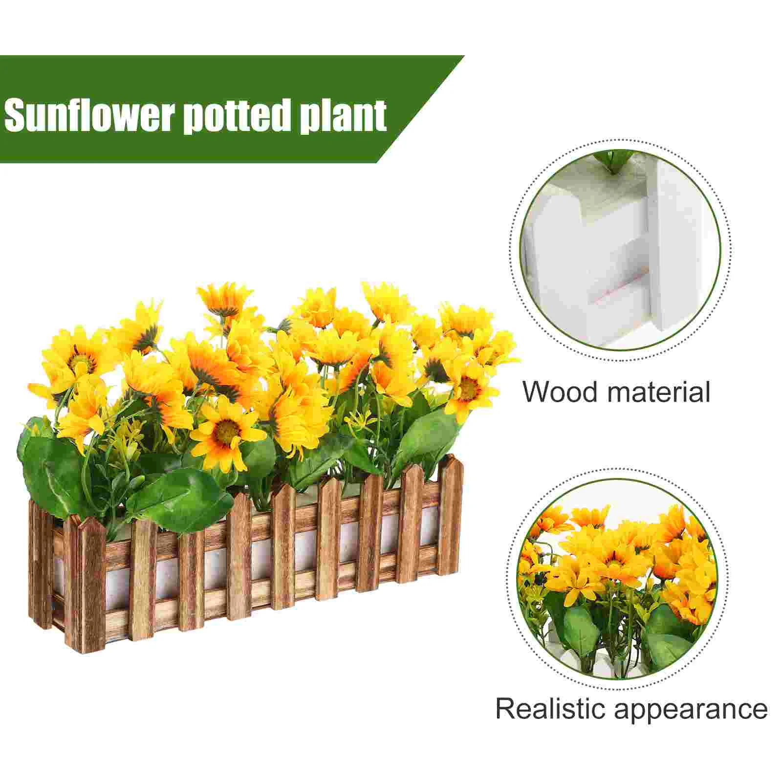 Simulated Sunflower Houseplant Imitation Artificial Mini Simulation Potted Bonsai Silk Indoor Adornments Fake Emulation