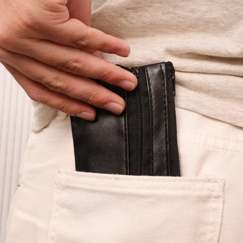 محفظة عملات معدنية صغيرة جديدة لعام 2025، محفظة جلدية بسيطة ومحمولة فائقة النعومة، محفظة صغيرة كلاسيكية للعملات المعدنية لكل من الرجال والنساء #6