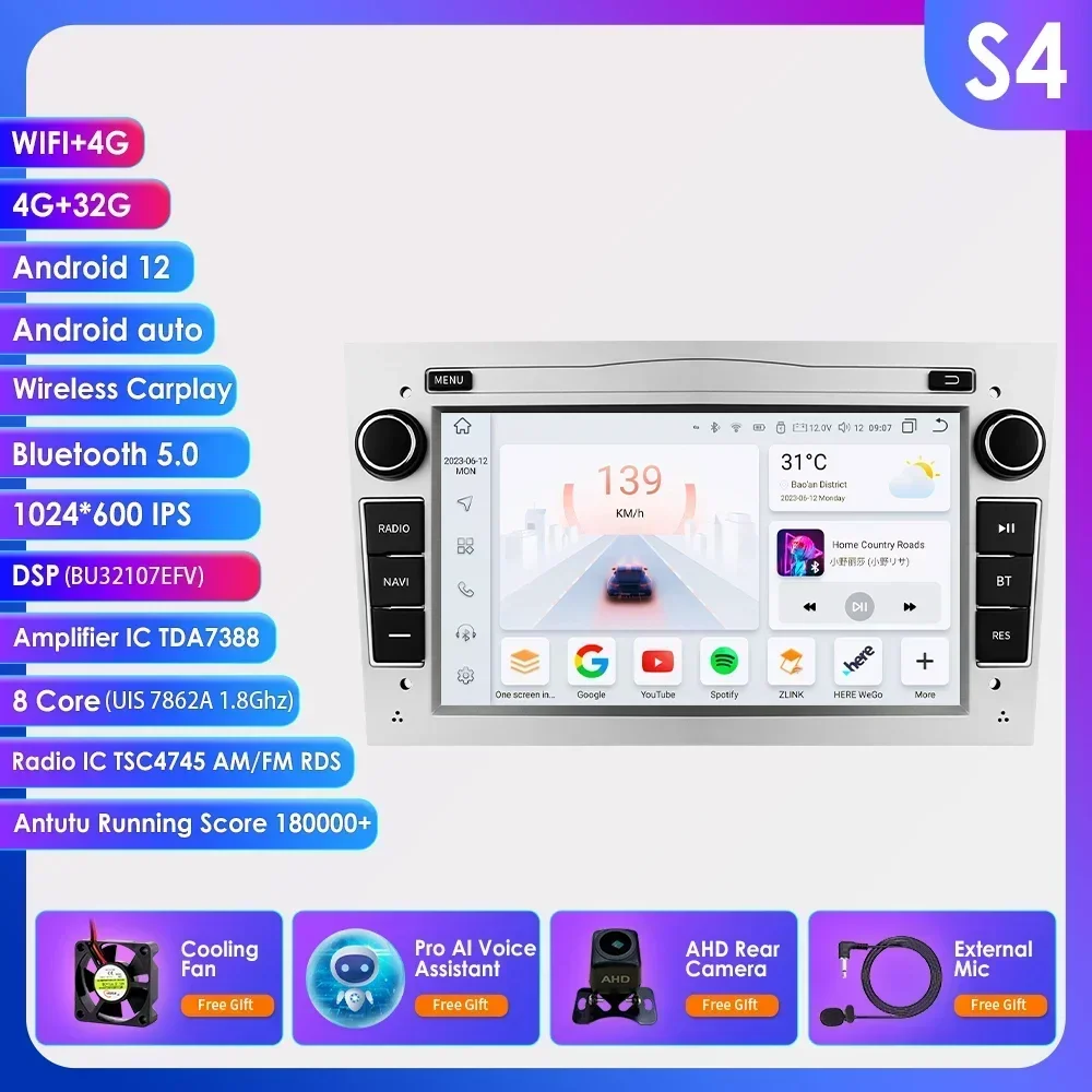 2din Autoradio Android Voor Opel Astra H Corsa C D Vauxhall Vectra Antara Zafira Vivaro Meriva Combo Signum Carplay Multimedia
