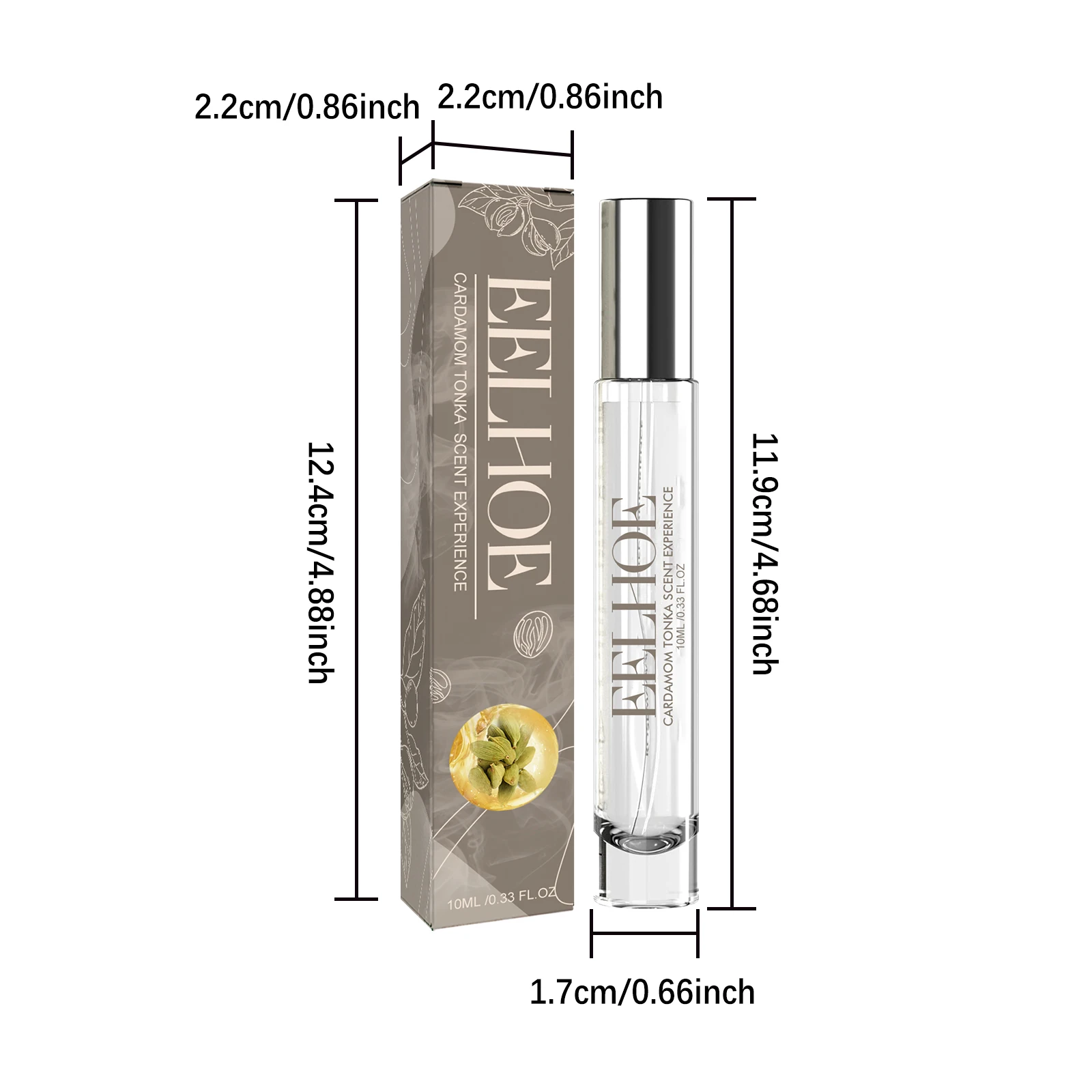 EELHOE Cardamom Tonka Scent Experience Perfume Lightweight and Portable Long Lasting Fragrance Retention Unique Perfume