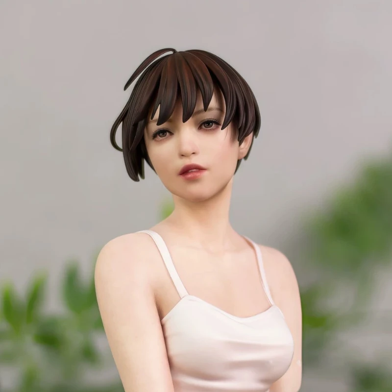 1/6 schaal 150 mm hoge gegoten hars buste model kit mooi Aziatisch meisje realistisch standbeeld met basis ongemonteerd en ongeverfd