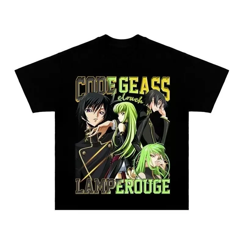 

Rebellious Lu Luxiu Anime Peripheral T-Shirt Men's and Women's American Loose Two-Dimensional High Street Short Sleeve Couples