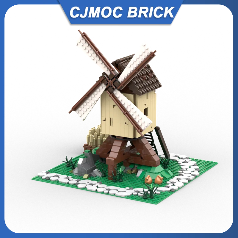 

973 шт. MOC средневековый почтовый мельс средневековый город диорама строительные блоки модель дома кирпичи технология подарки на день рождения и Рождество игрушки