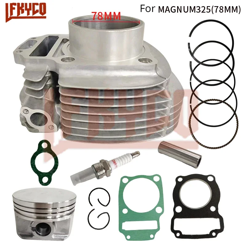 78.5mm Motorcycle Engine Part Cylinder Kit 325CC Piston Gasket Set for Polaris Trail Boss Magnum 325 4X4 ATV Equipment Accessory