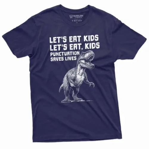 Back to school T-shirt Grammar punctuation tee shirt Let's eat, kids Tee Shirt