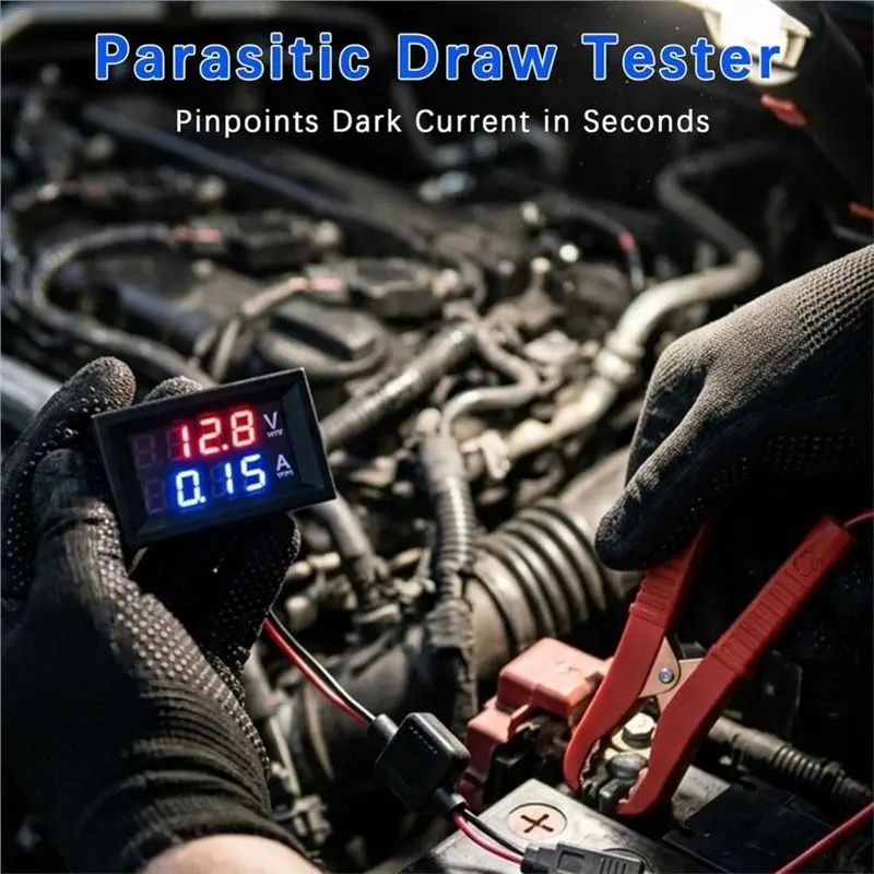 ABYN-Parasitic Batterieentladungstester, 12V Kfz-Sicherungs- und Parasitstrom-Tester mit Spannungsanzeige, kein Multimeter erforderlich – Detail 5