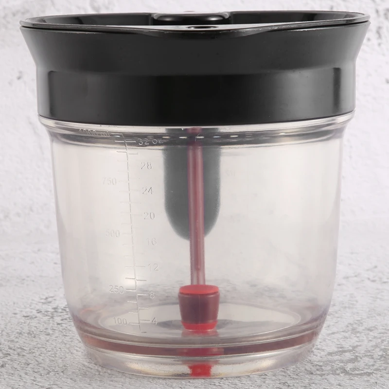 1000ML Oil Separator Measuring Cup And Strainer With Bottom Release For Gravy Sauces And Other Liquids With Oil Grease