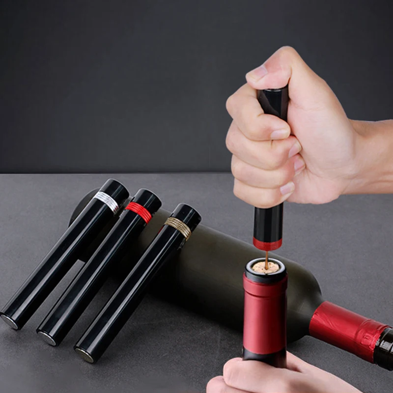 NUBECOM Air Pump Wine Opener Cork Remover Portable Wine Bottle Opener Stainless Steel Pin Corkscrew Bar Kitchen Accessories