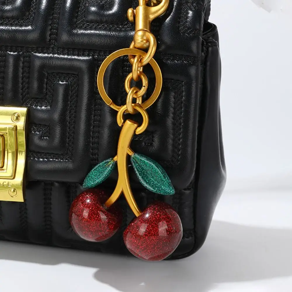 Модный брелок с вишневой вишней, красный подвесной рюкзак с подвеской в виде вишни, декоративная сумка для рюкзака