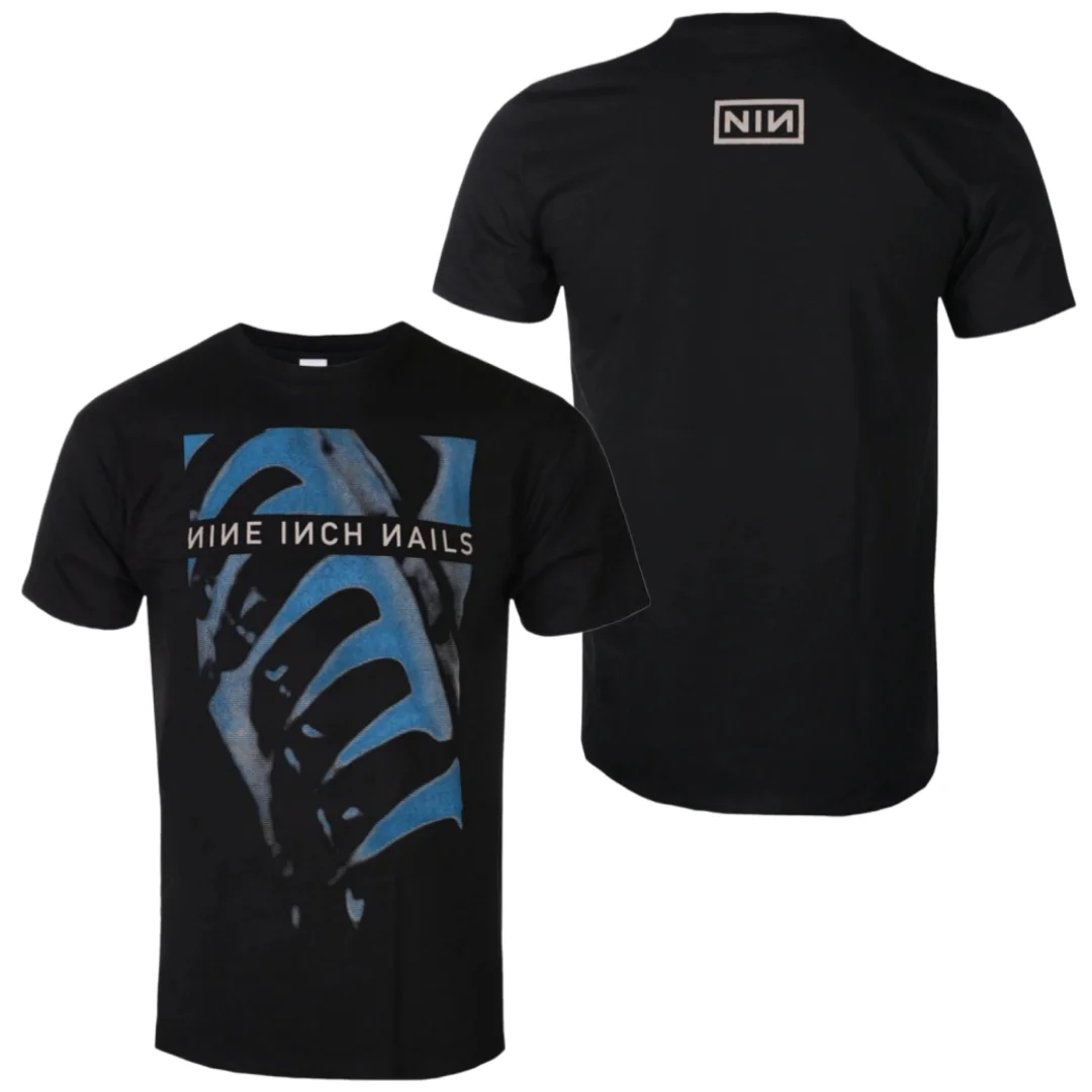 Camiseta com estampa de arte da banda Nine Inch Nails - Pretty Hate Machine - Camiseta da banda de rock industrial para homens e mulheres