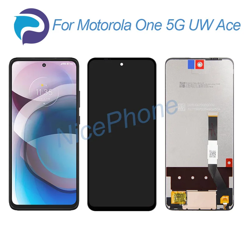 

for Motorola One 5G UW Ace LCD Display Touch Screen Digitizer Assembly Replacement 6.7" Moto One 5G UW Ace Screen Display LCD