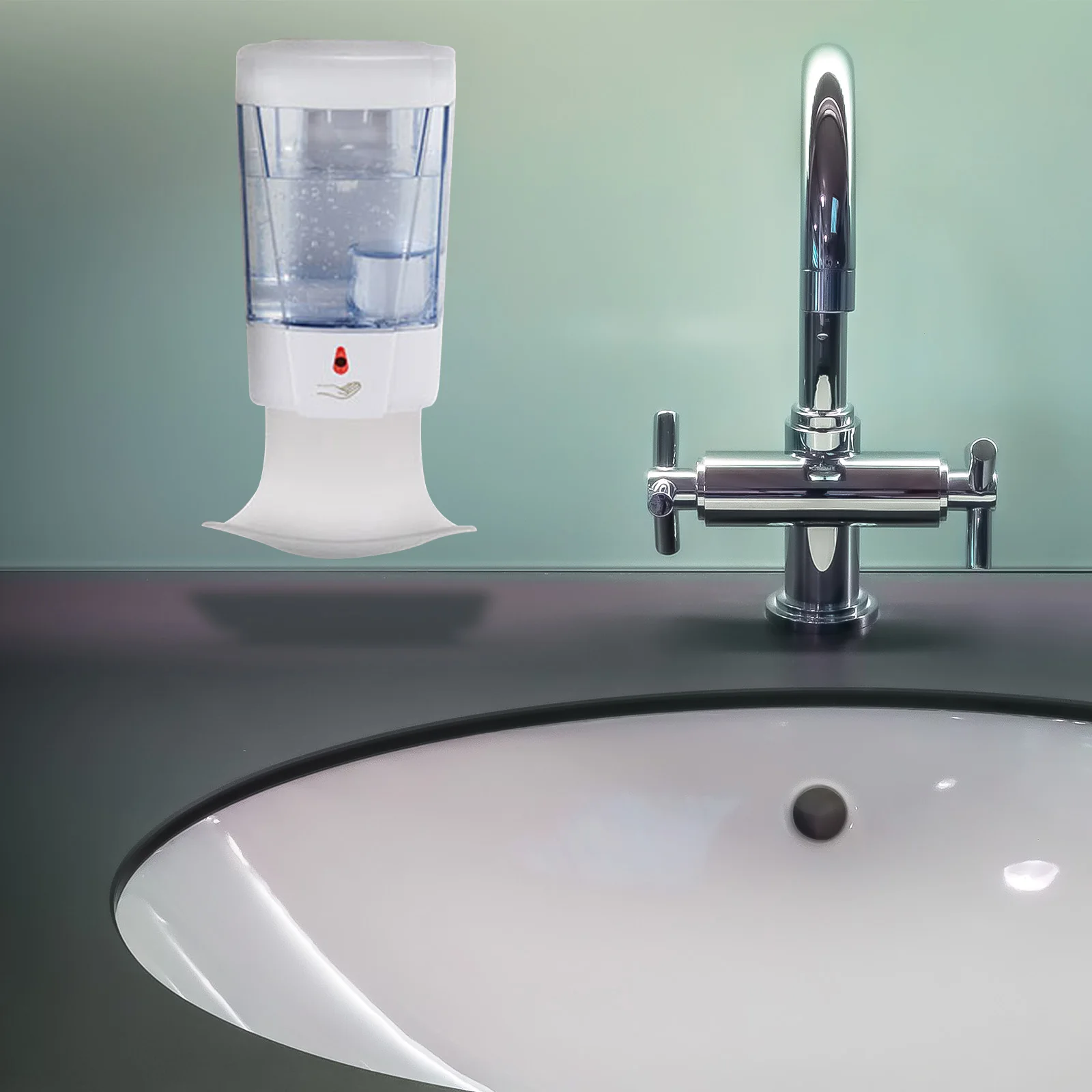 

2pcs ABS Plastic Soap Dispenser Drip Tray Wall Mount Universal Fit for Automatic Manual White Catcher for Home
