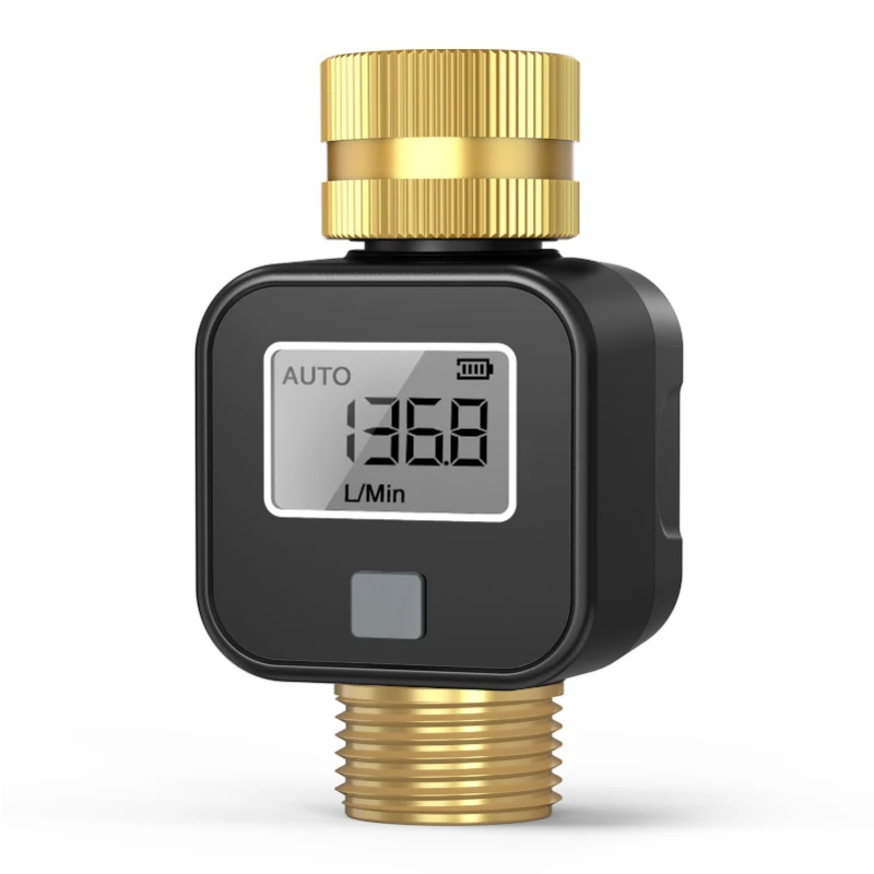 Water Flow Meter LCD Large Screen for Intuitive Water Volume Viewing, Multifunctional Electronic Water Meter Sensor