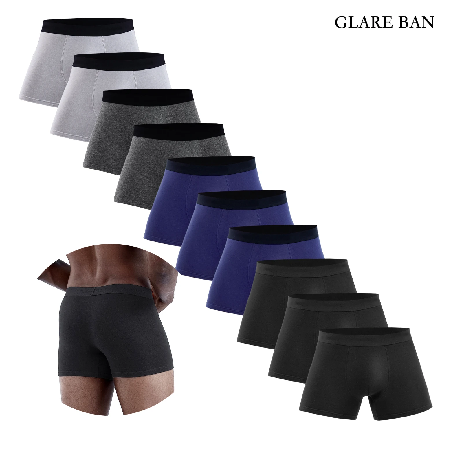 10pcs Pack Slips Boxer Shorts for Men Underwear Cotton Panties Male Underpants Sexy Homme Boxershorts Box Gay Calvin Briefs