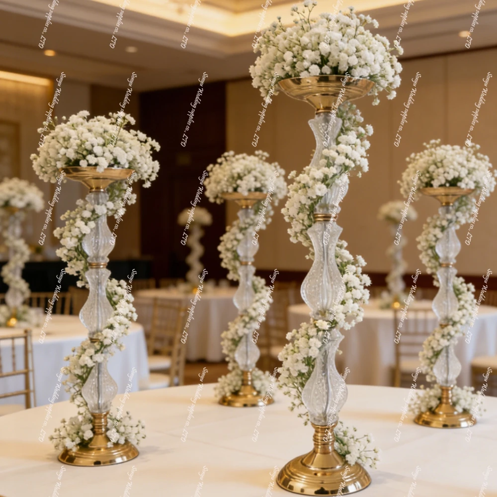 

60-110cm)4-12pcs)38 Clear Acrylic Candelabra Centerpieces for Tables, Acrylic Candle Holder for Wedding flower Centerpiece