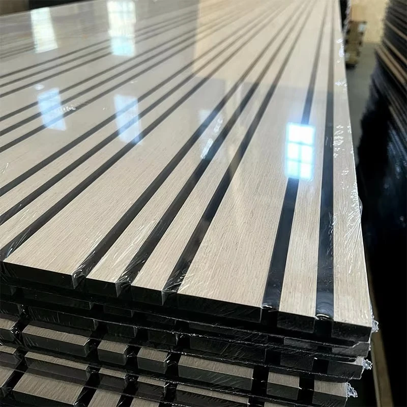 Panel Dinding Akustik Kayu Modern Interior Peredam Suara Dekorasi Panel Dinding Akustik