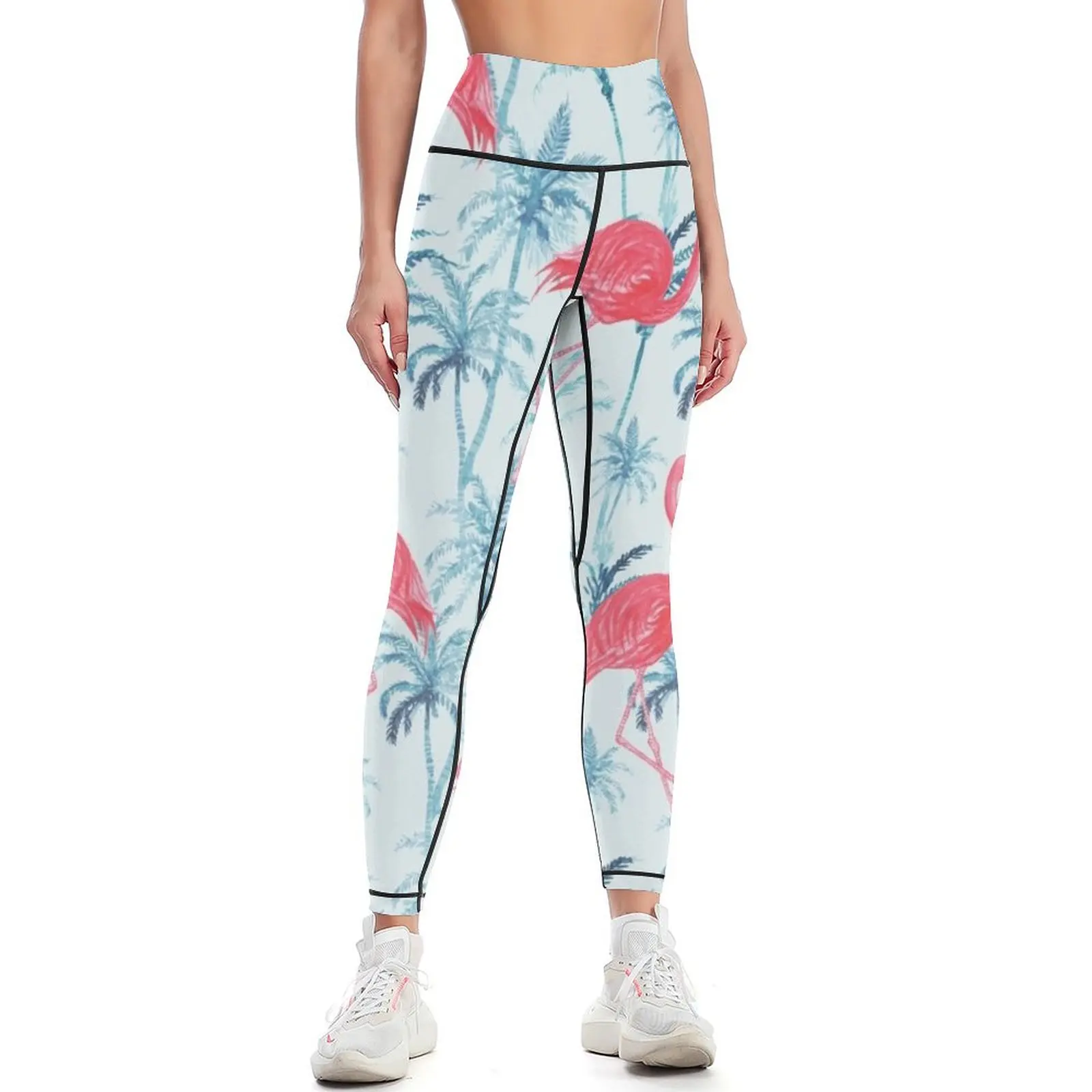 Flamingos in Paradise Leggings gym's sportswear sporty woman gym Pants sport Womens Leggings