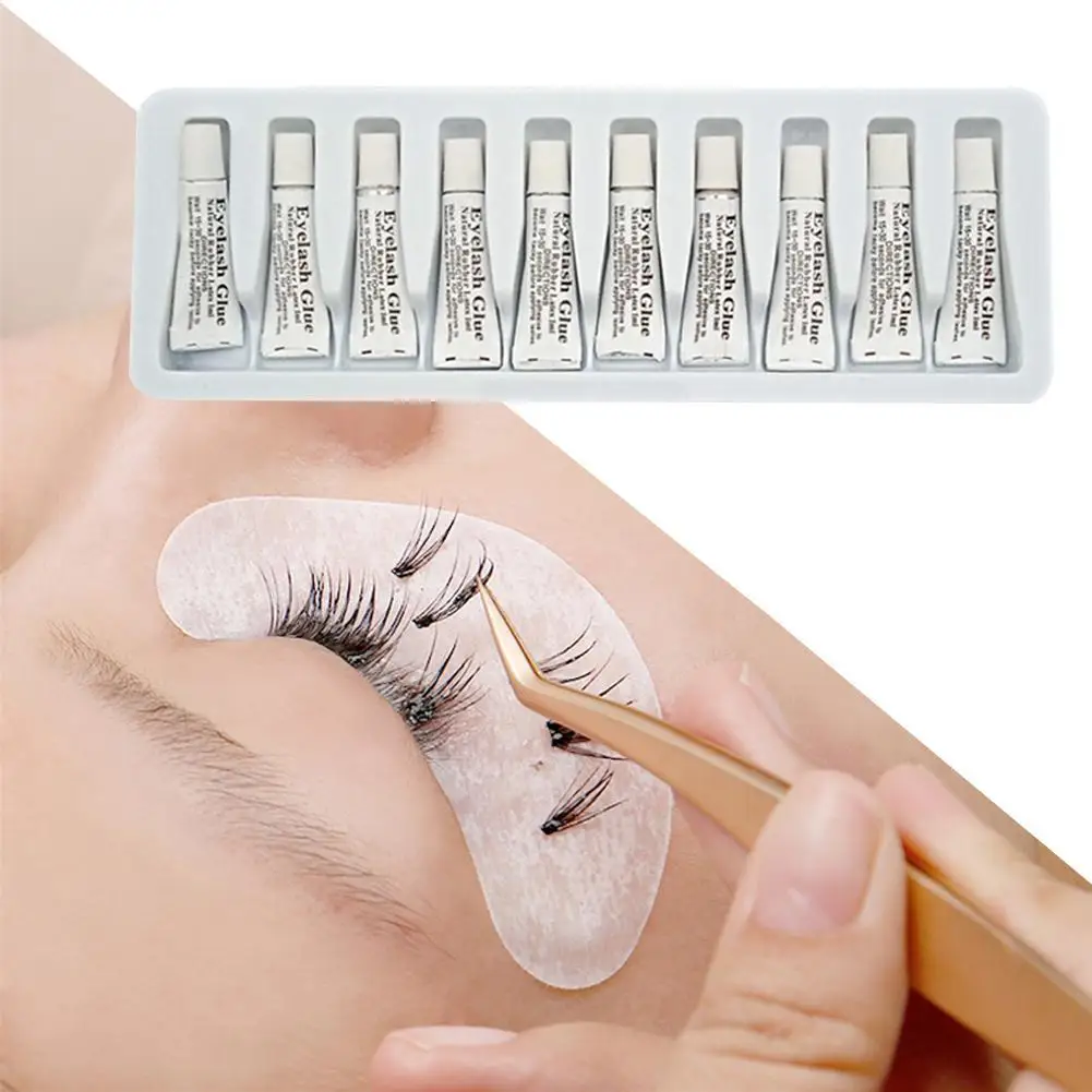 10pcs/box Eyelash Glue Clear Waterproof False Eyelash Adhesive Individual Glue For Lash Extension Cosmetic Tool Eye Lash Glue