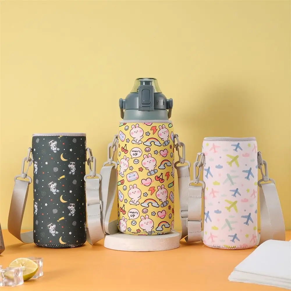 1300/1700ml Water Bottle Cover Bag With Strap Neoprene Water Pouch Holder Shoulder Strap Black Bottle Carrier Insulat Bag