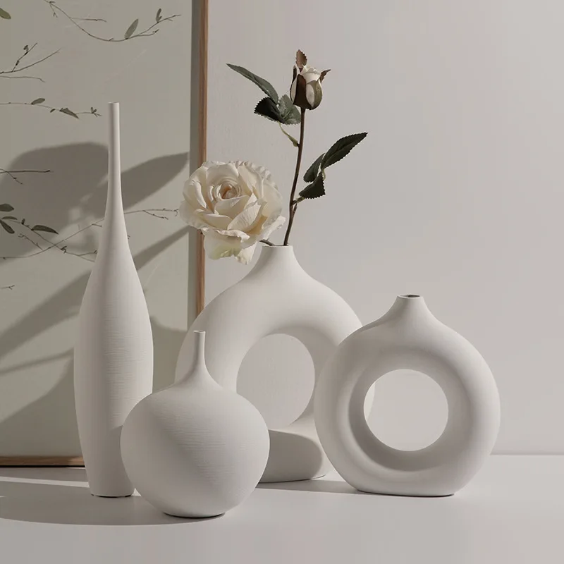 

Modern Simple Home Decoration Design Ceramics Vase Senior Flower Arrangement Beautiful Living Room Room Decoration Labbubu Home