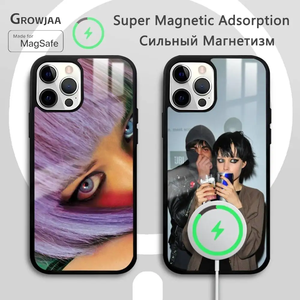 

Famous Dark pop A-Alice G-Glass Phone Case For iPhone 16 15 14 13 12 11 Pro Max Plus Mini Magsafe Mirror Wireless Magnetic Funda
