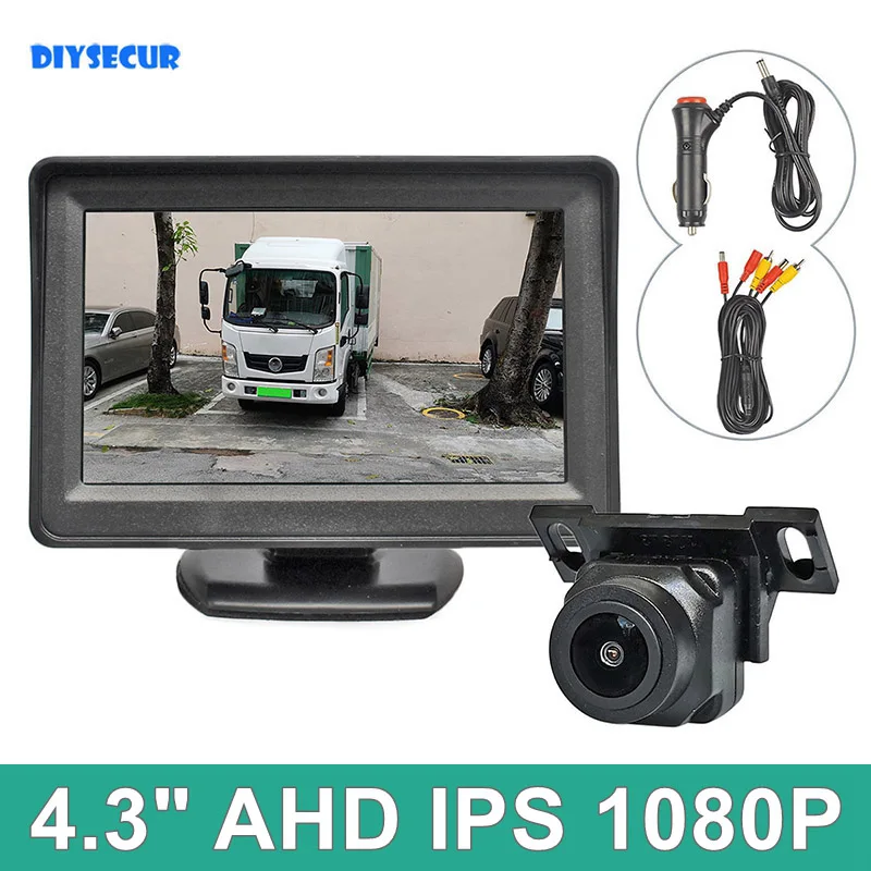 

DIYSECUR 4.3 inch AHD Car Monitor 1280*720P High Definition 170 Degree Starlight Night Vision Vehicle Camera Reverse For Car