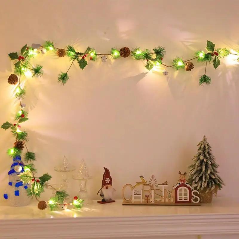 

Christmas Decorations String Lights Battery Operated Christmas Garland String Lights Christmas Garland Pine Cone String Light