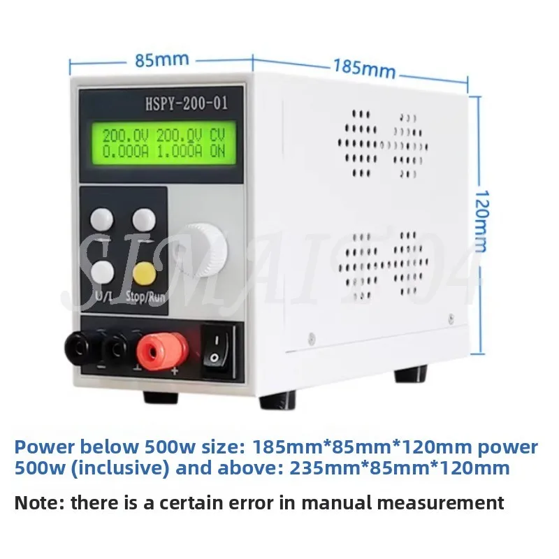 Hspy-1000-01 Programmable Power Supply with Communication 1000V 1A High Voltage DC Power Supply