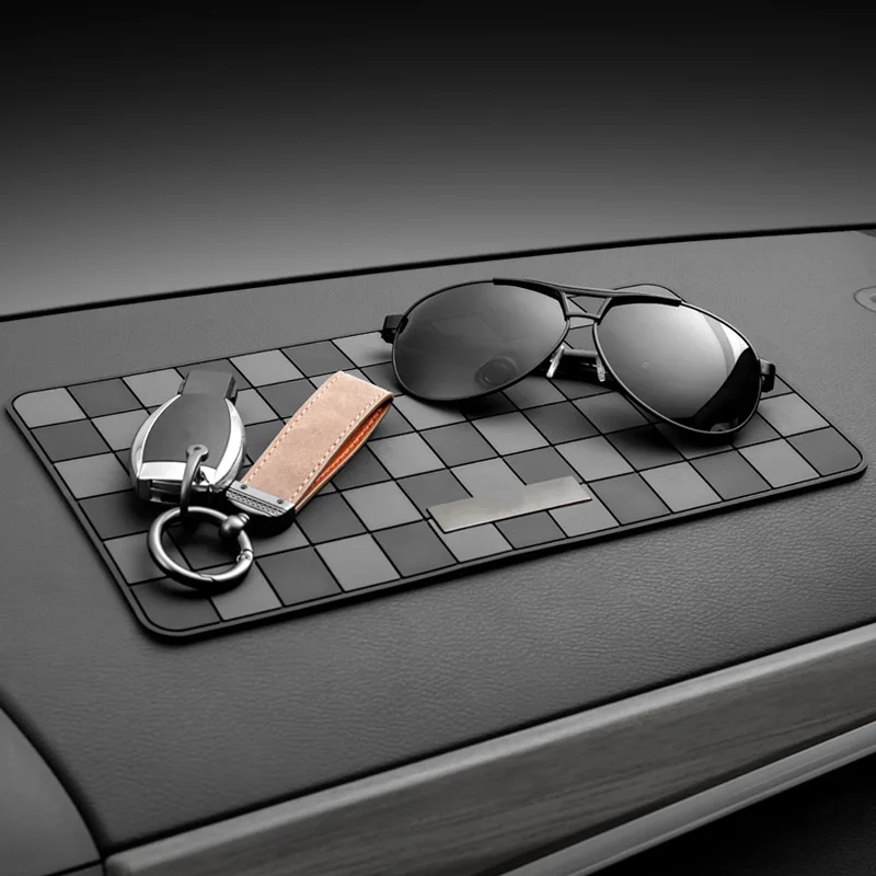 Car Non-Slip Mat Phone Holder Mutifunctional Keys Cards Sunglasses Coins Phones Organizers Pad Universal Auto Bracket