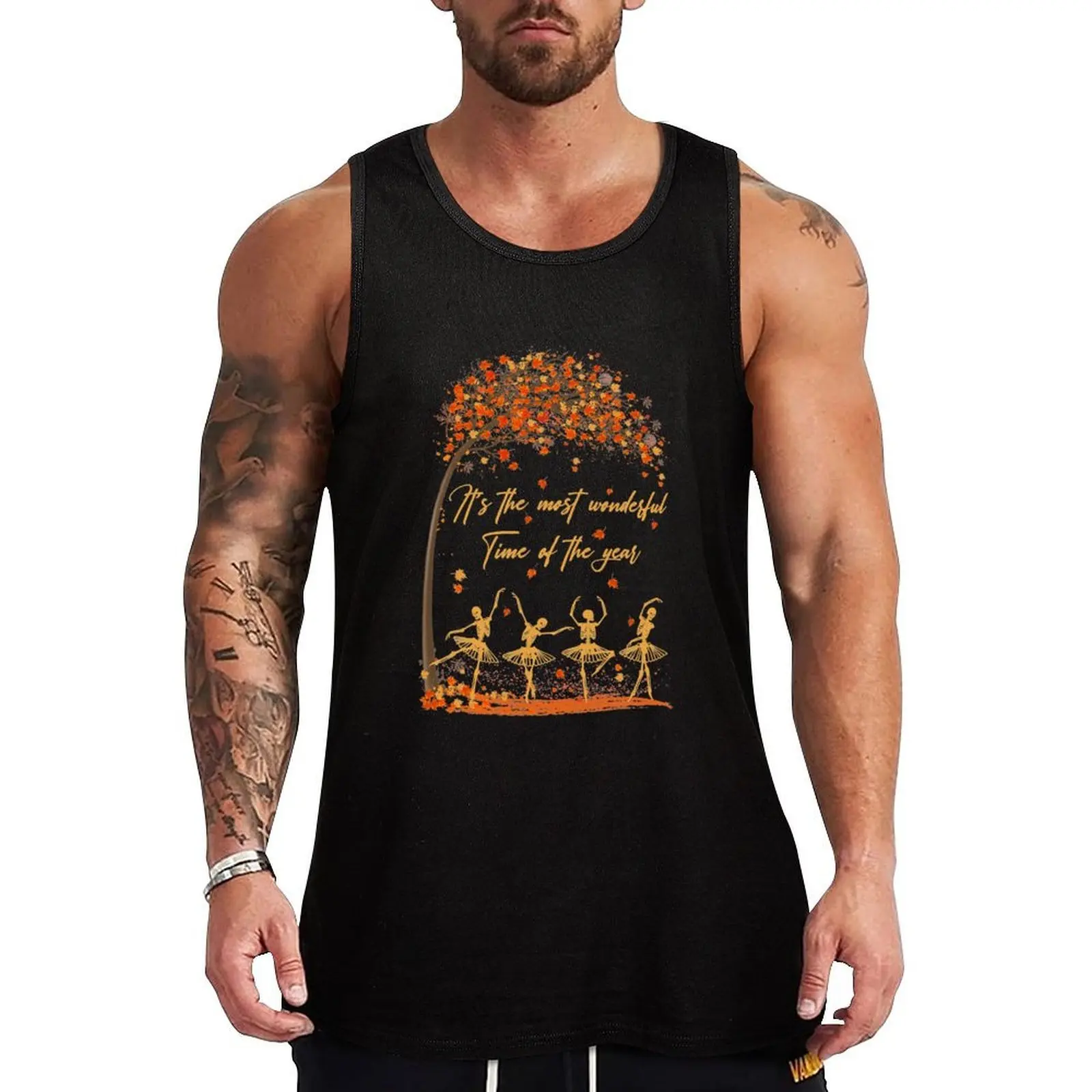 

Skeleton Halloween It’s The Most Wonderful Time Of The Year Tank Top Weekend Casual Tank Top Loose Sleeveless Lightweight
