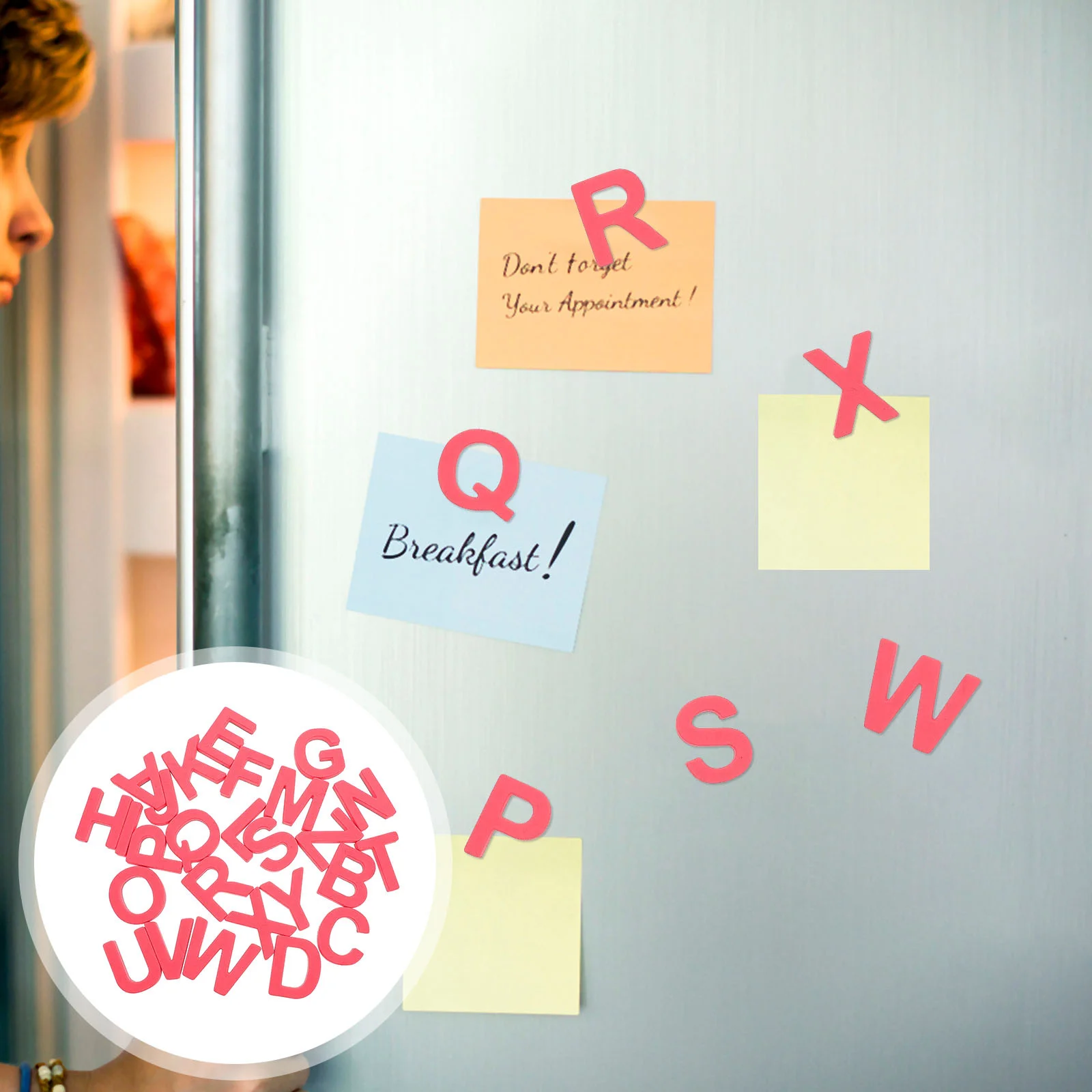 26개 냉장고 자석 영어 대문자 알파벳 학습 냉장고 어린이 교육용 자석 글자 교구