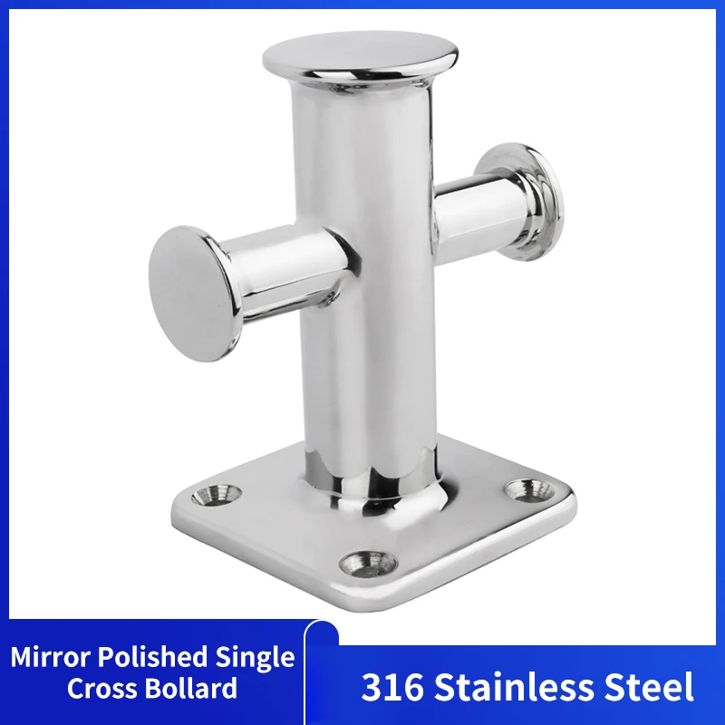 

Alastin 316 Stainless Steel Marine Single Cross Bollard Heavy Duty Cleat Hardware Boat Accessories