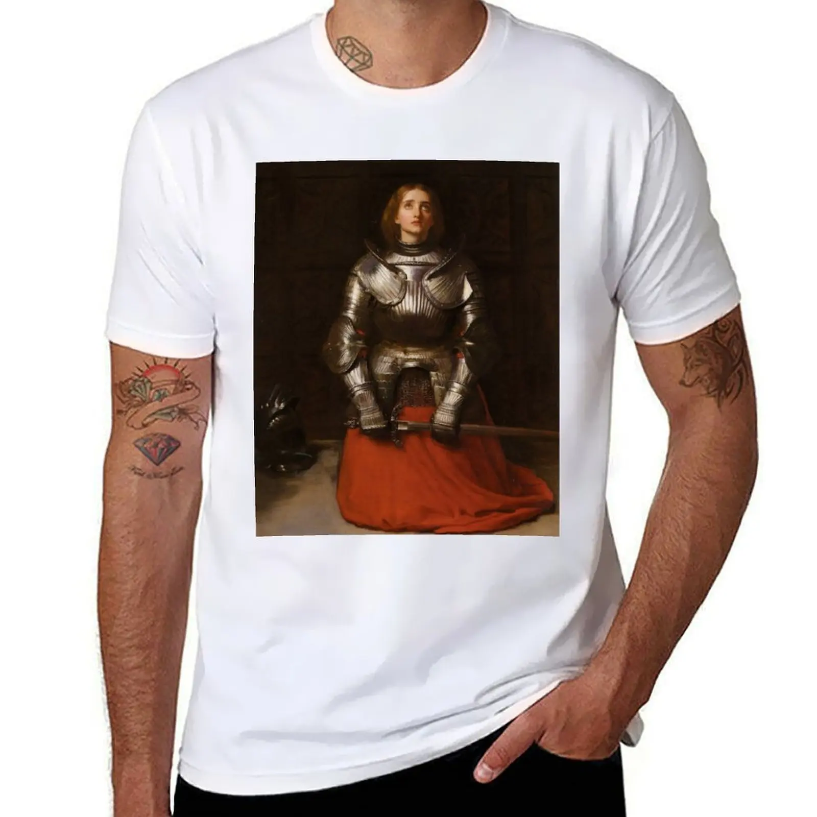 Joan of Arc - John Everett Millais - 1865 T-Shirt funny shirt cotton summer top Anime t-shirt mens cotton t shirts