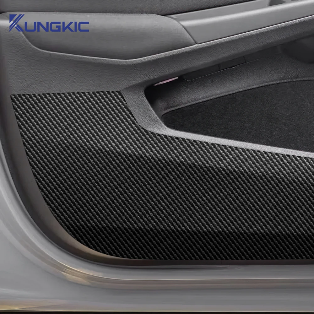 Door Anti-kick Pad For Volkswagen VW Golf 8 MK8 2021 2022 2023 2024 2025 Car Leather Carbon Mat Trim Accessories LHD RHD