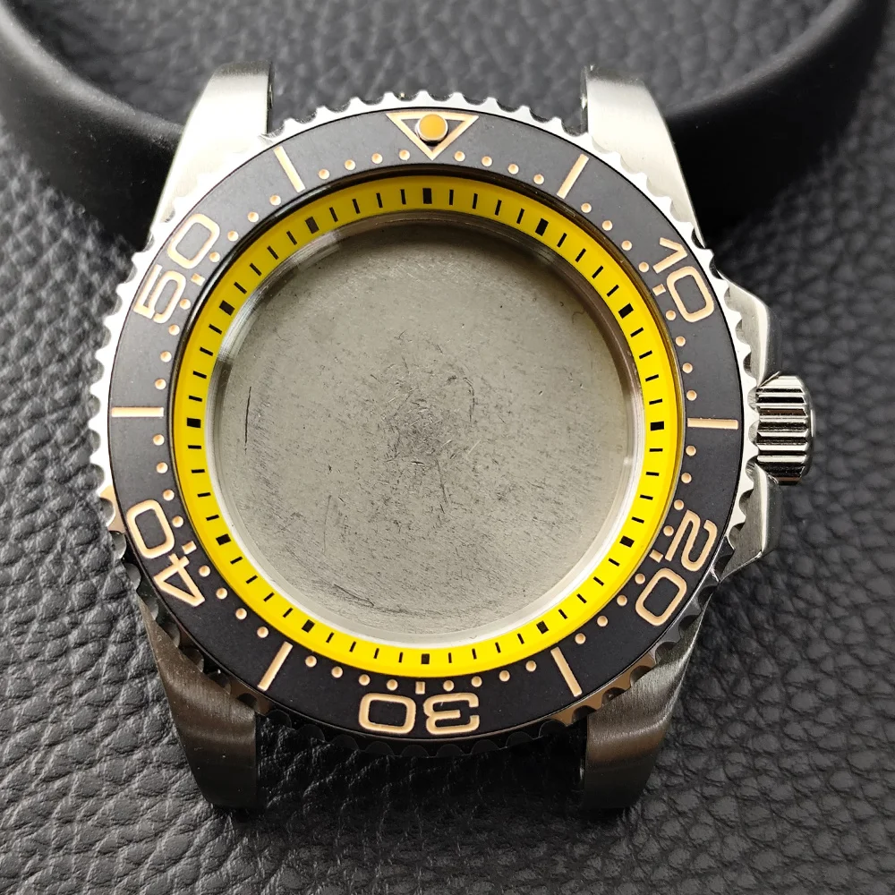 NH35 High-quality 40.5mm Silvery GMT Have Chapter Ring Steel Case Fit NH34 NH35 NH36 Movement Sapphire Glass Watch Box image 3