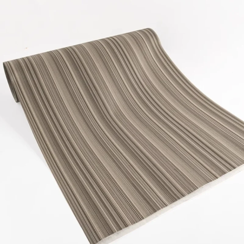 Coffee Color Vertical Pattern Technology Solid Wood Thick Veneer  (Back With Non woven) L: 2.5Metersx580x0.5mm