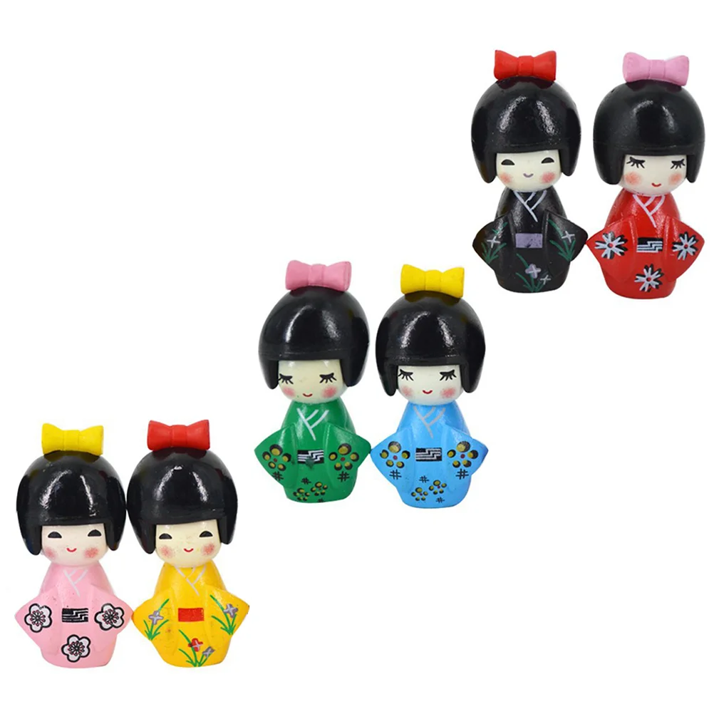 

Miniature Kimono Dolls Japanese Mini Geisha Doll Figurine Traditional Asian Kokeshi Doll Statue Oriental Doll Figurine