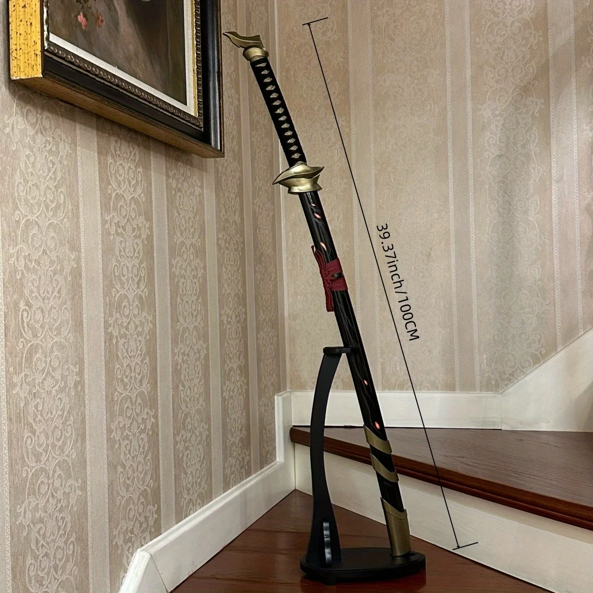 39,3-calowy miecz katana Yasuo z League of Legends, drewniany nóż ninja, oryginalny szabla, japońska katana, akcesoria do cosplay, rekwizyt, zabawka